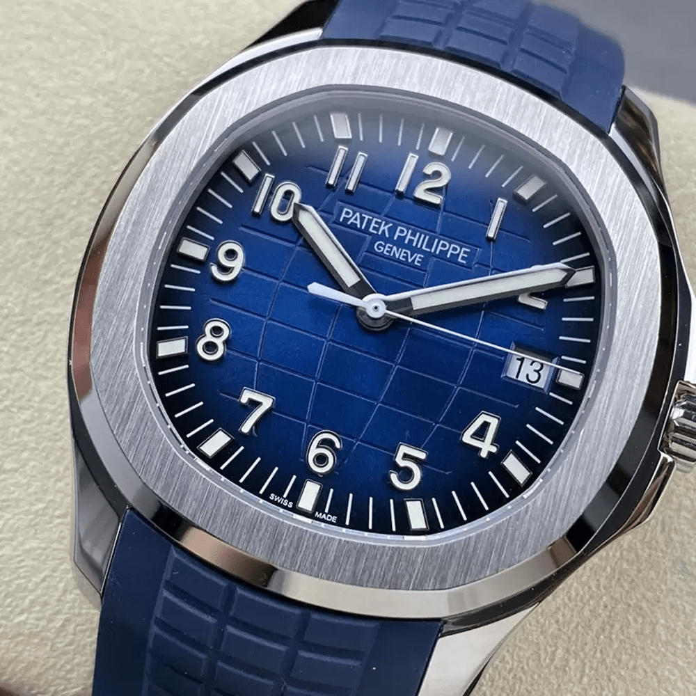 파텍필립 아쿠아넛 블루 다이얼 SS 러버밴드 42mm 5168G