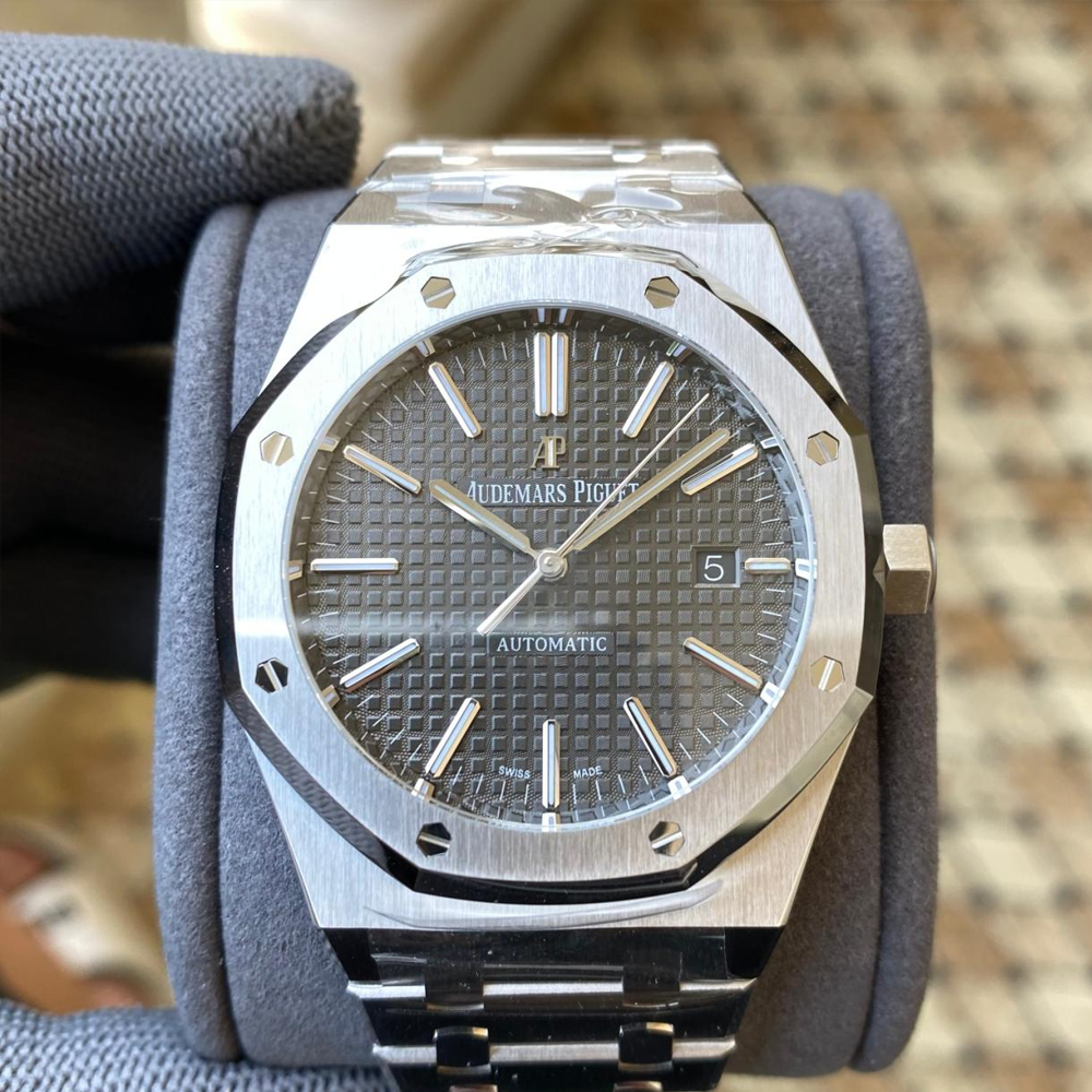 오데마피게 로얄오크 그레이 텍스처 다이얼 SS 브레이슬릿 41mm V3 15400ST