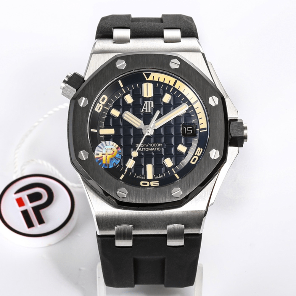 오데마피게 로얄오크 오프쇼어 다이버 블랙 다이얼 블랙 러버 스트랩 42mm 15720CN