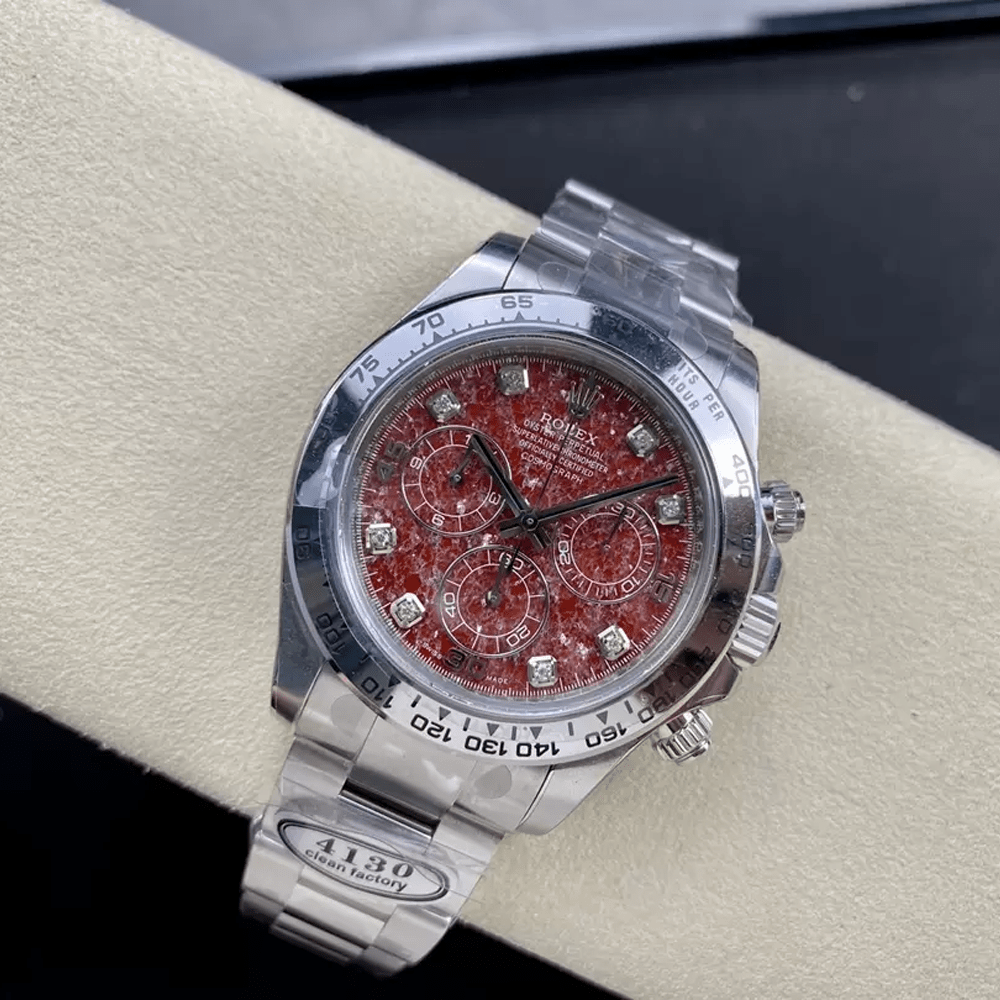 롤렉스 데이토나 크로노그래프 레드 커스텀 다이얼 SS 브레이슬릿 40mm