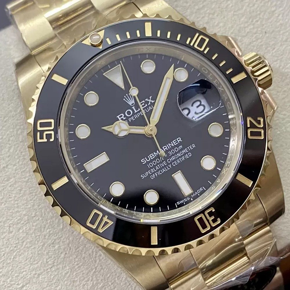 롤렉스 서브마리너 검판 YG 금통 40mm 116618LN