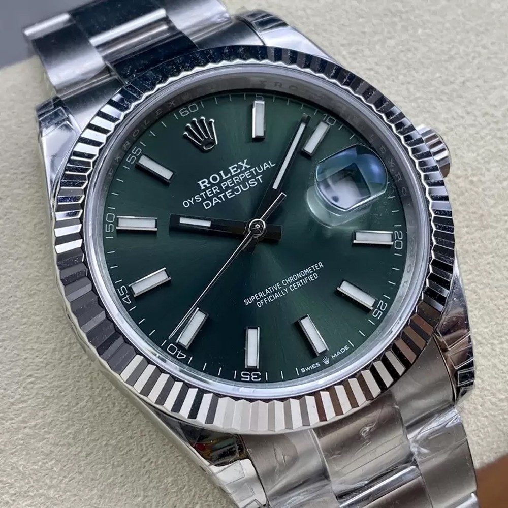 롤렉스 데이저스트 녹판 다이얼 바인덱스 SS 오이스터 41mm 126334