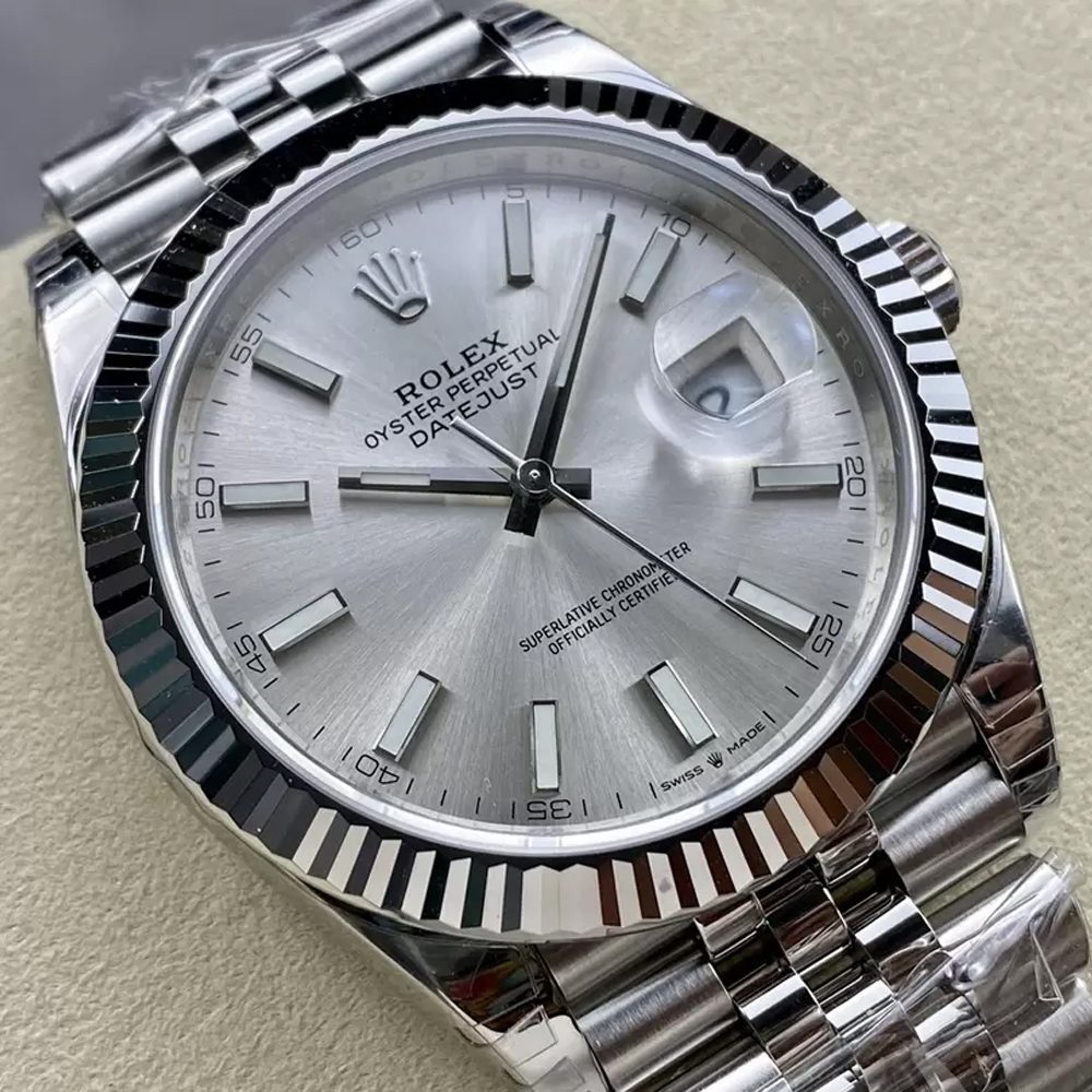 롤렉스 데이저스트 실버 다이얼 바인덱스 SS 쥬빌레 41mm 126334