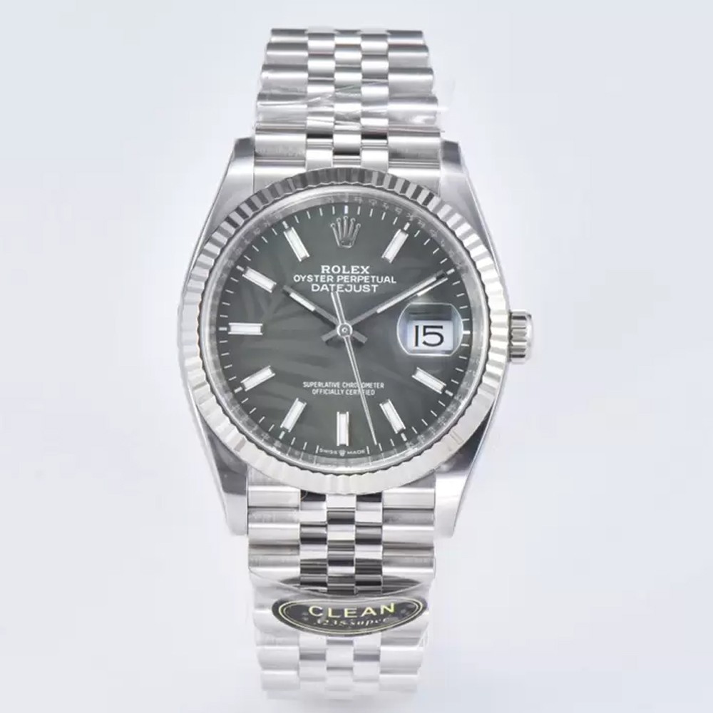 롤렉스 데이저스트 그린 리프 다이얼 바인덱스 SS 쥬빌레 36mm 126234