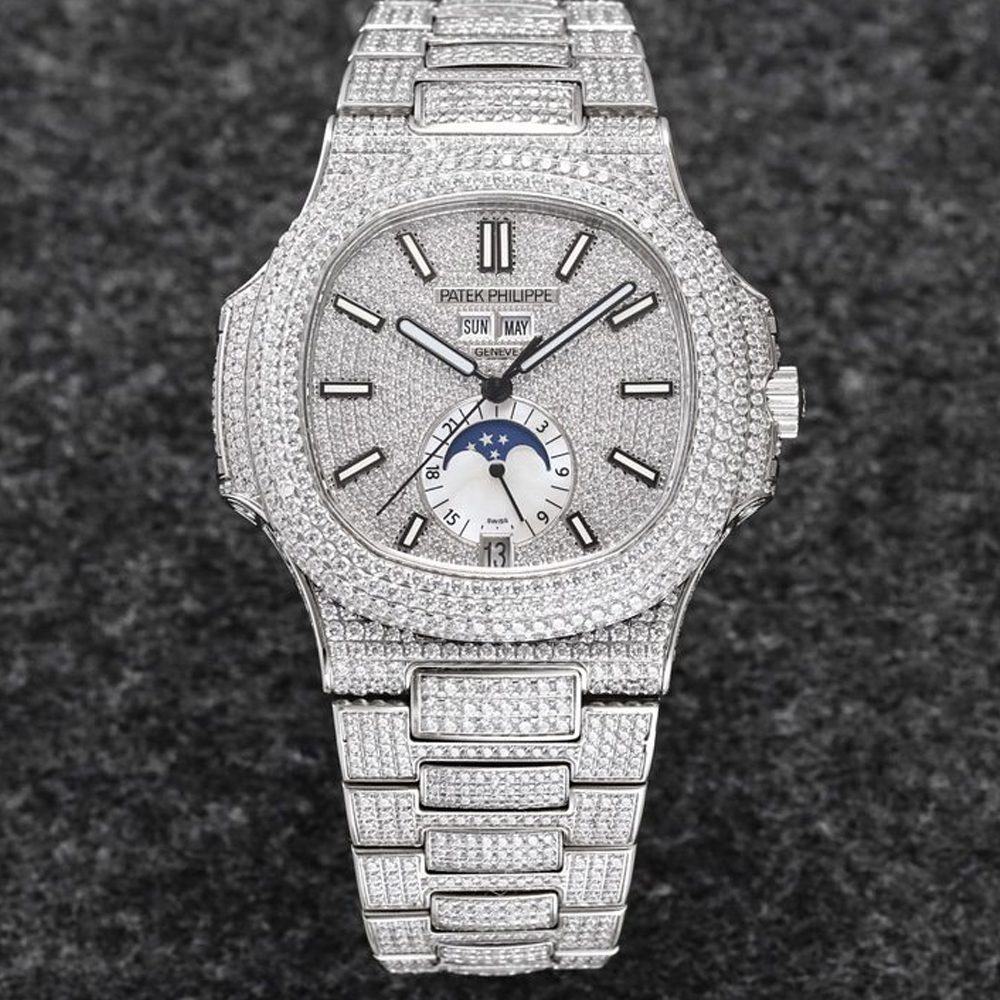 파텍필립 노틸러스 컴플리케이트 풀다이아 세팅 40.5mm 5726