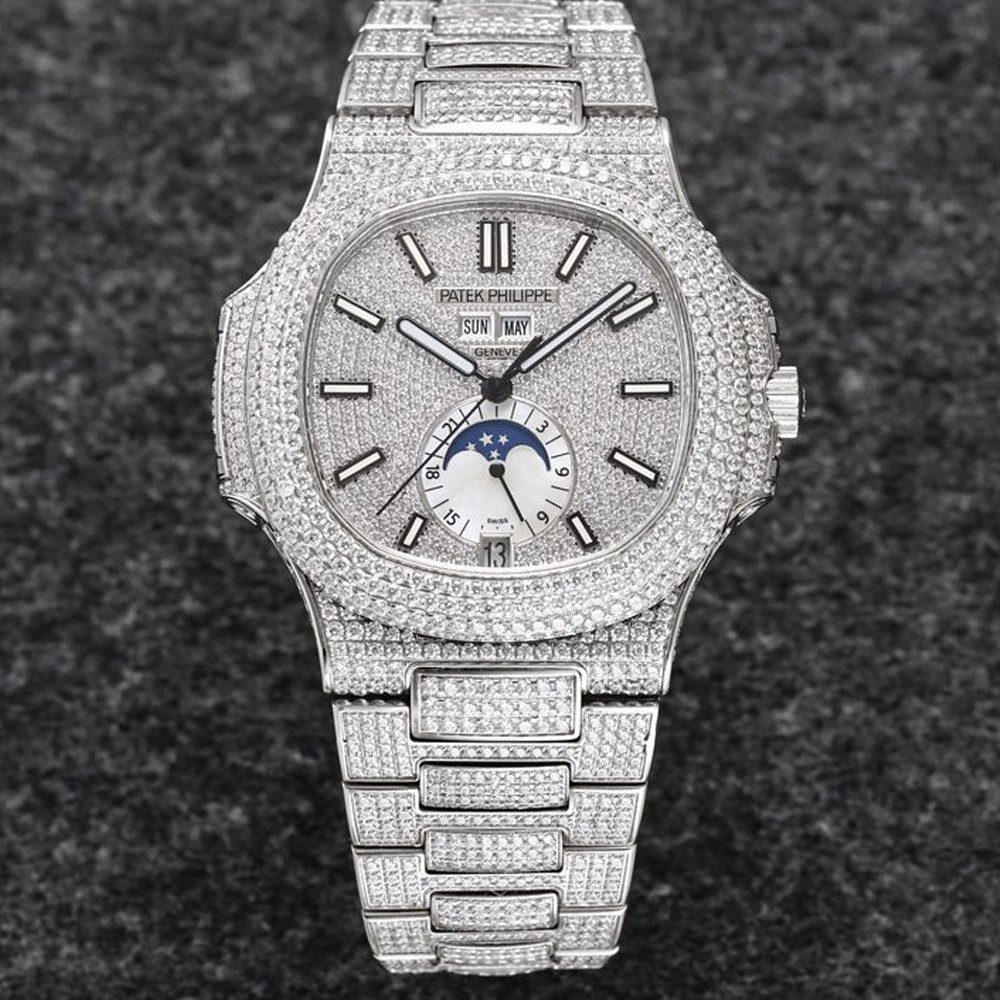 파텍필립 노틸러스 컴플리케이트 풀다이아 세팅 40.5mm 5726