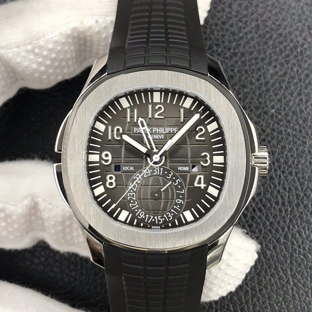 파텍필립 아쿠아넛 트래블타임 그레이 다이얼 SS 41mm 5164