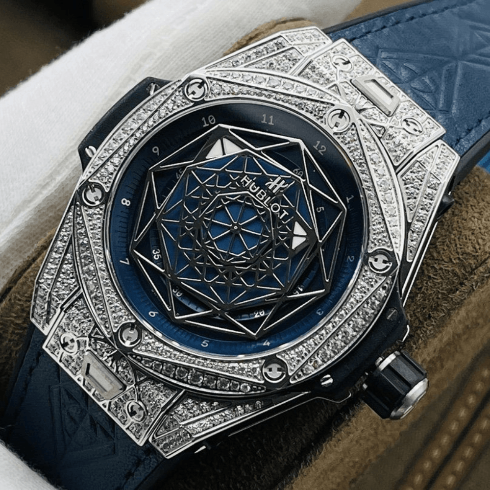 위블로 빅뱅 상 블루 티타늄 블루 풀다이아 가죽 스트랩 45mm 415.NX.7179.VR.MXM18