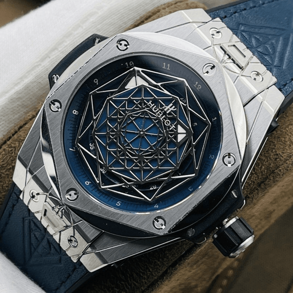 위블로 빅뱅 상 블루 티타늄 블루 가죽 스트랩 45mm 415.NX.7179.VR.MXM18