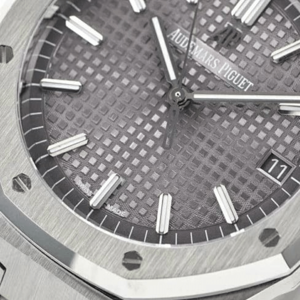 오데마피게 로얄오크 그레이 다이얼 스틸 SS 브레이슬릿 41mm 15500ST