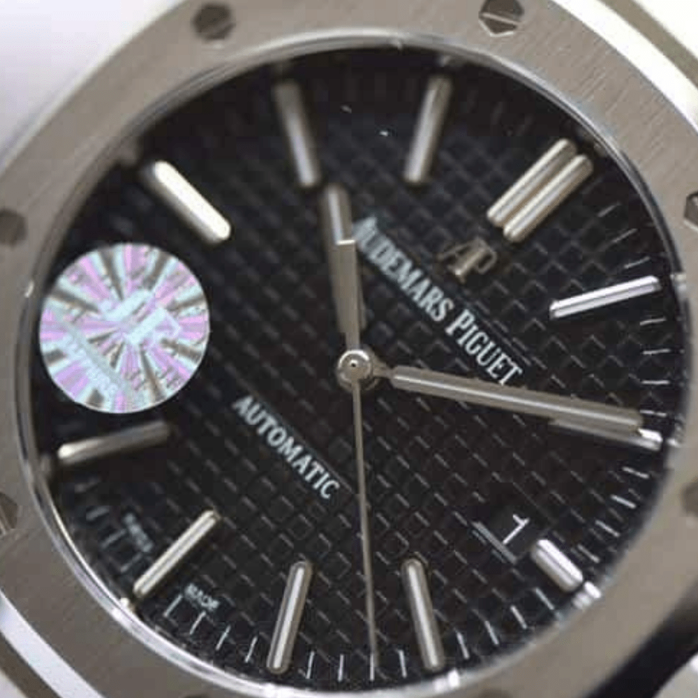 오데마피게 로얄오크 블랙 다이얼 스틸 SS 브레이슬릿 V5 41mm 15400ST