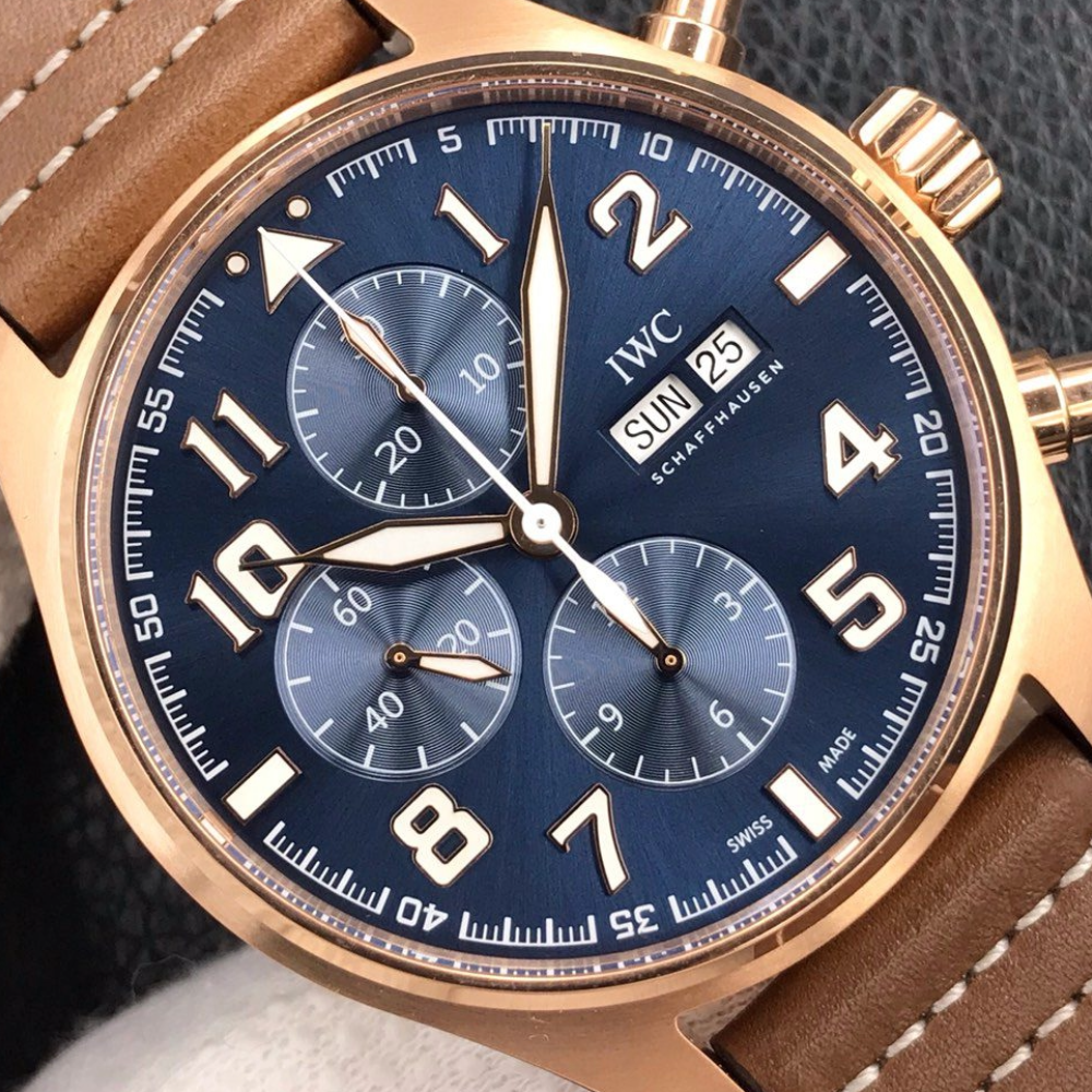 IWC 파일럿 크로노그래프 어린왕자 에디션 레더 스트랩 43mm IW377721