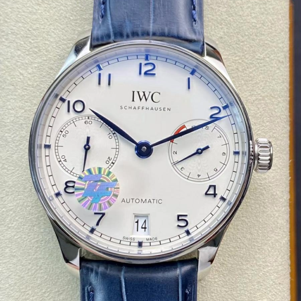IWC 포르투기저 세븐데이즈 블루핸즈 레더 스트랩 42.3mm IW500705