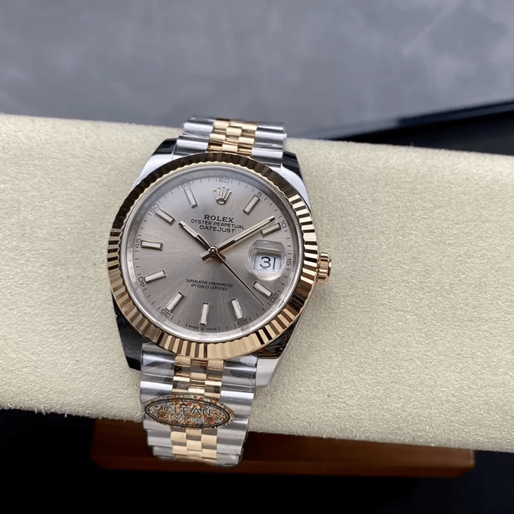 롤렉스 데이저스트 샴페인 다이얼 바인덱스 RG 콤비 쥬빌레 41mm 126331