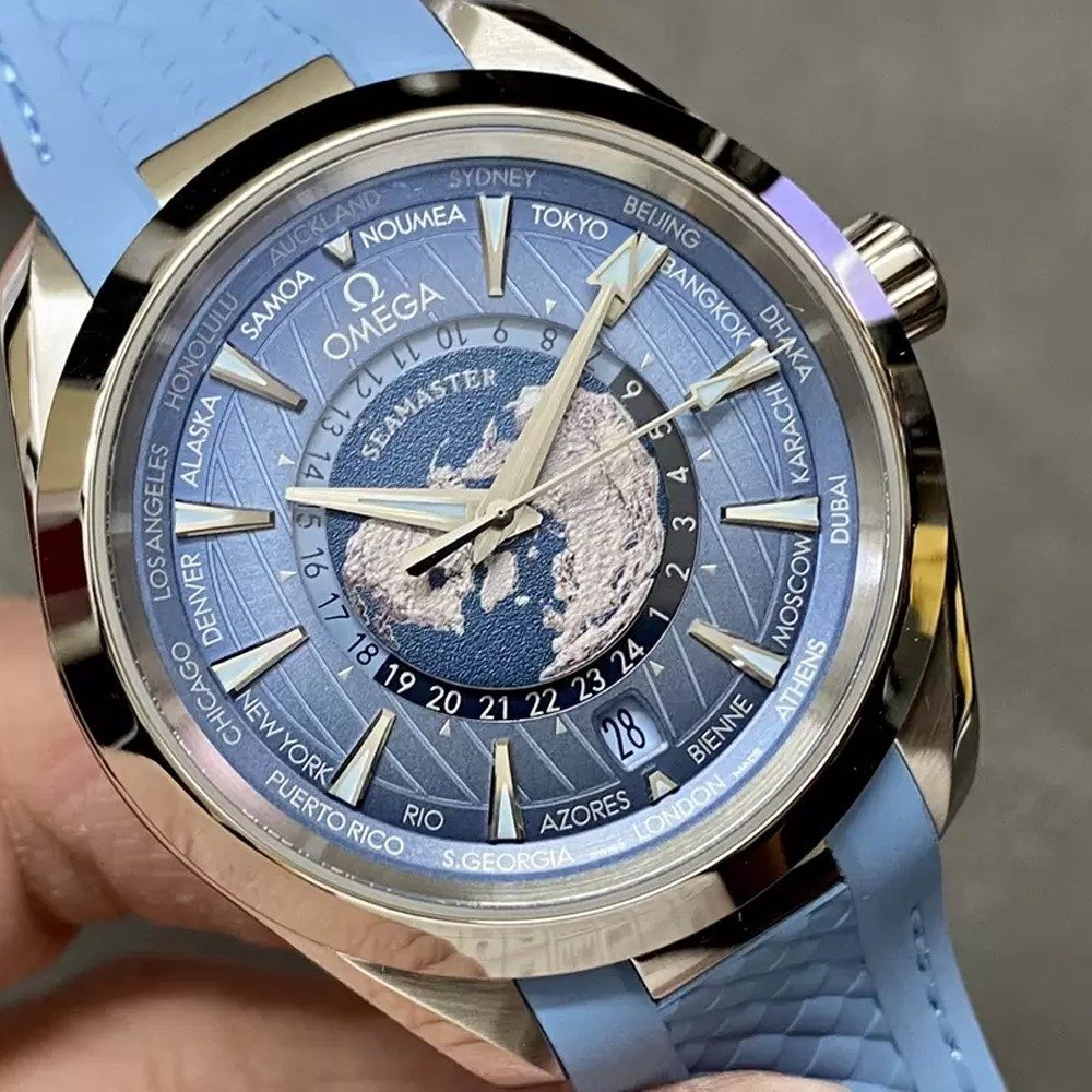 오메가 씨마스터 아쿠아테라 월드타임 기념 스페셜 에디션 43mm 220.10.43.22.03.002
