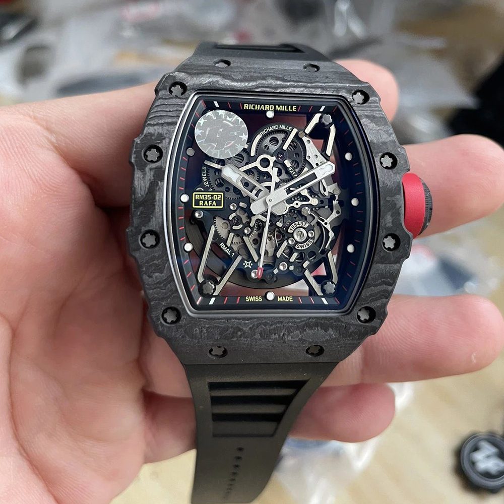 리차드밀 라파엘 나달 블랙 NTPT 카본 스켈레톤 다이얼 블랙 러버 스트랩 V4버전 RM35-02