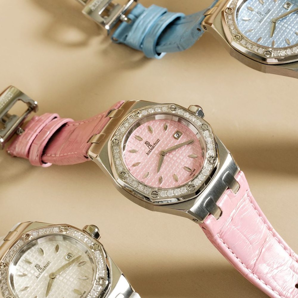 커스텀 오데마피게 로얄오크 울트라씬 리얼 다이아 베젤 33mm 67601