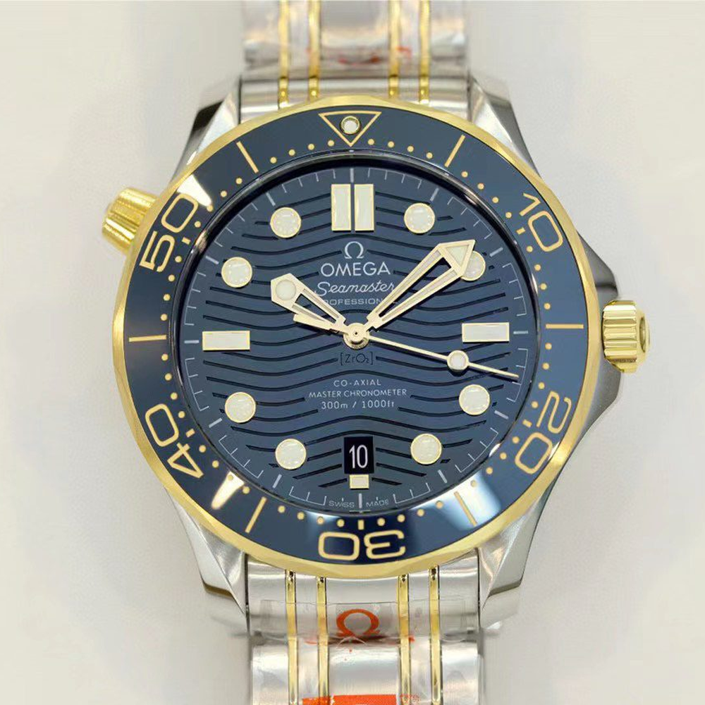 오메가 씨마스터 시리즈 청판 옐골 콤비 210.20.42.20.03.001