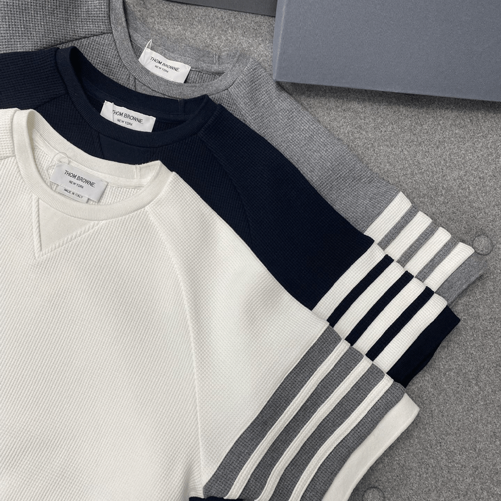 톰브라운 4바 와플 니트 반팔