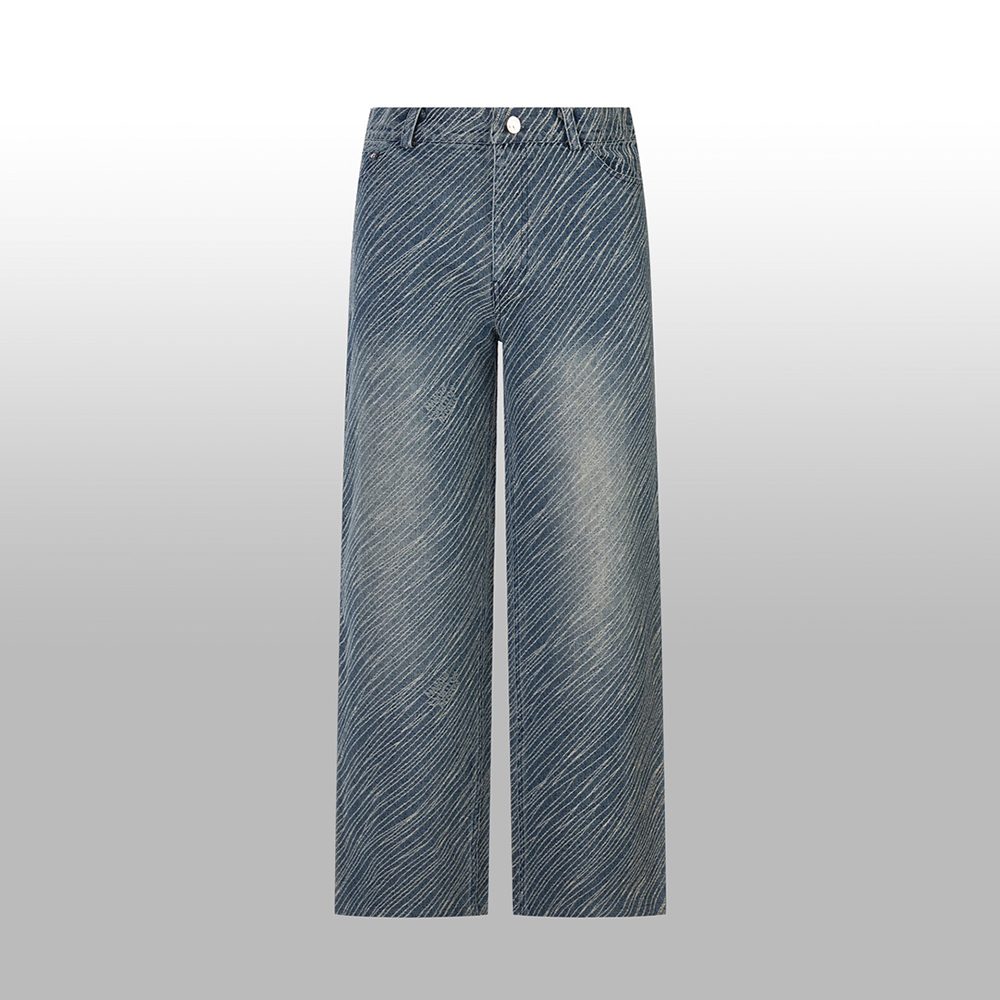 루이비통 워싱 슬러브 코튼 데님 팬츠