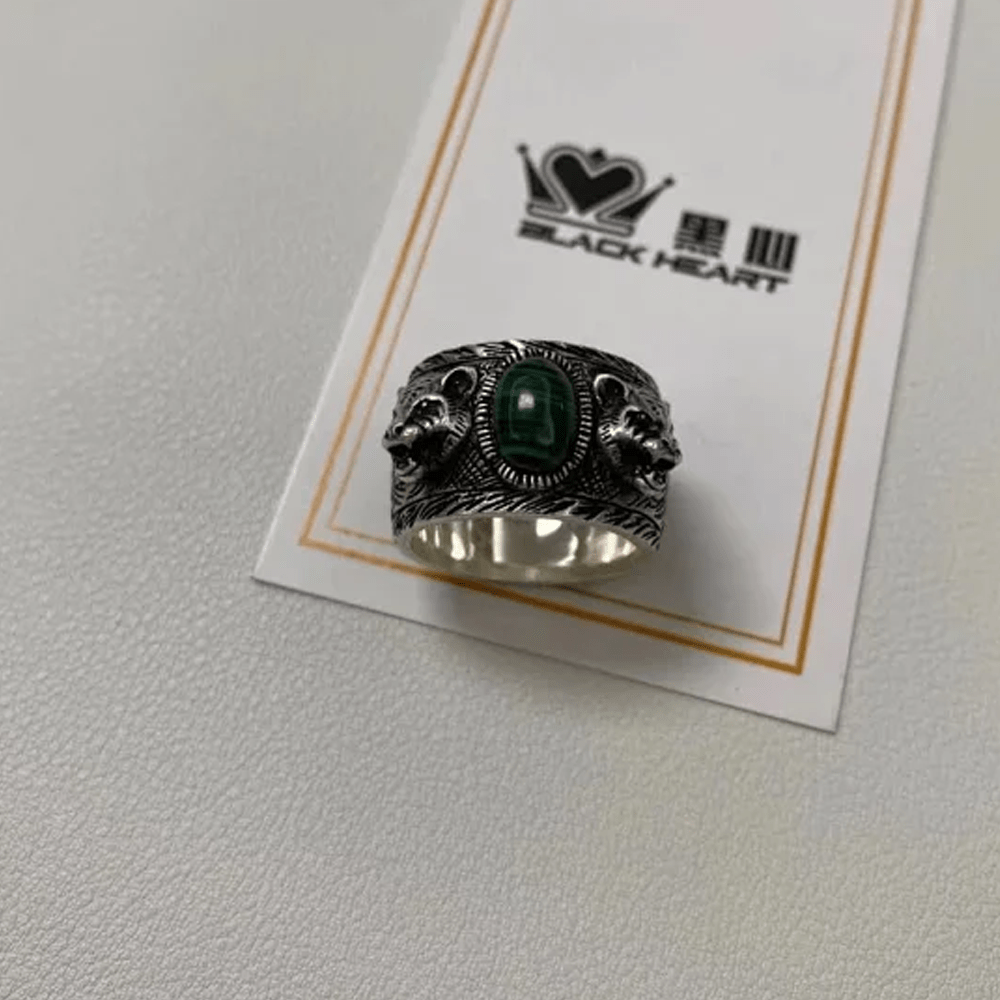 구찌 타이거 실버 반지