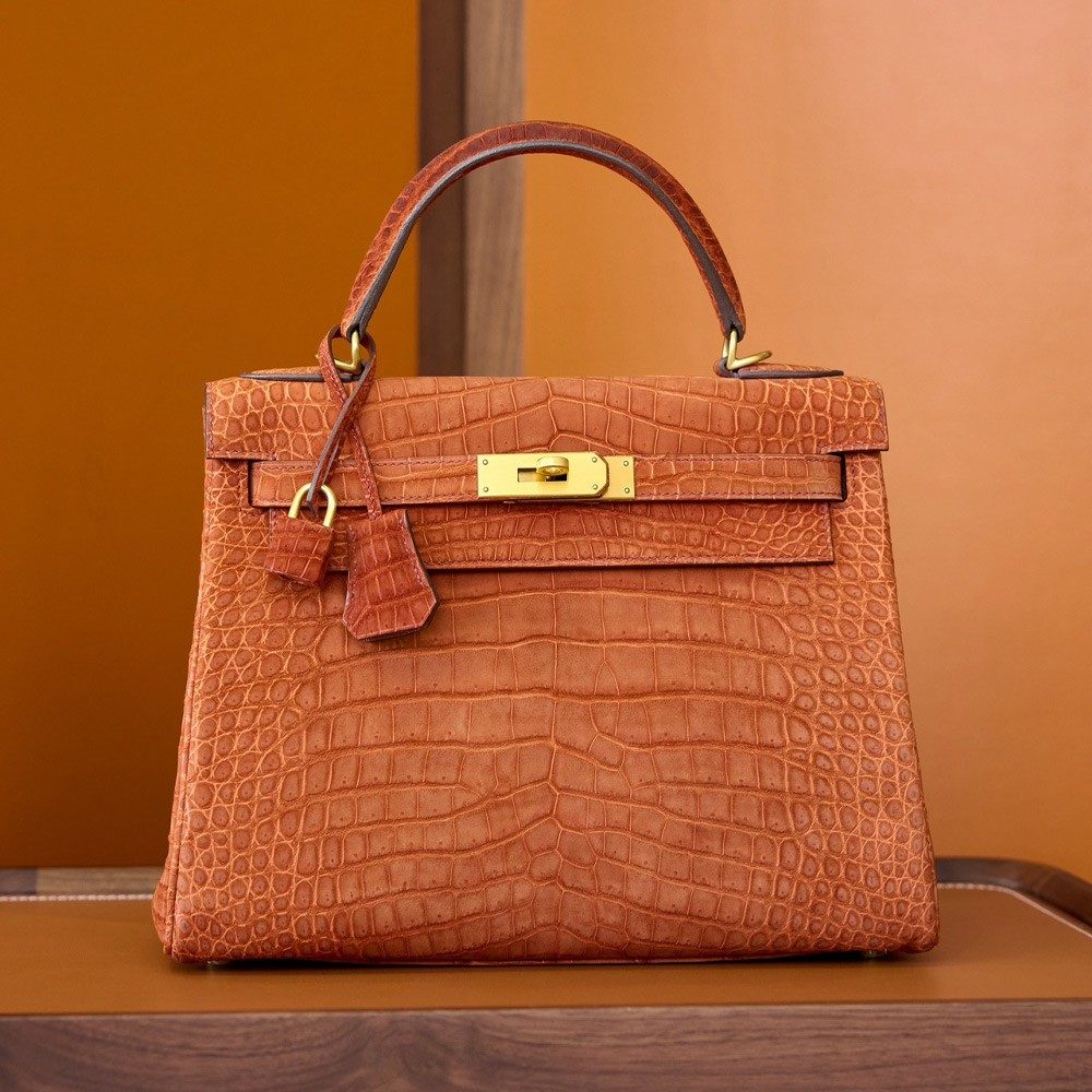 에르메스 올수공 켈리 28 Nubuck 골드 하드웨어