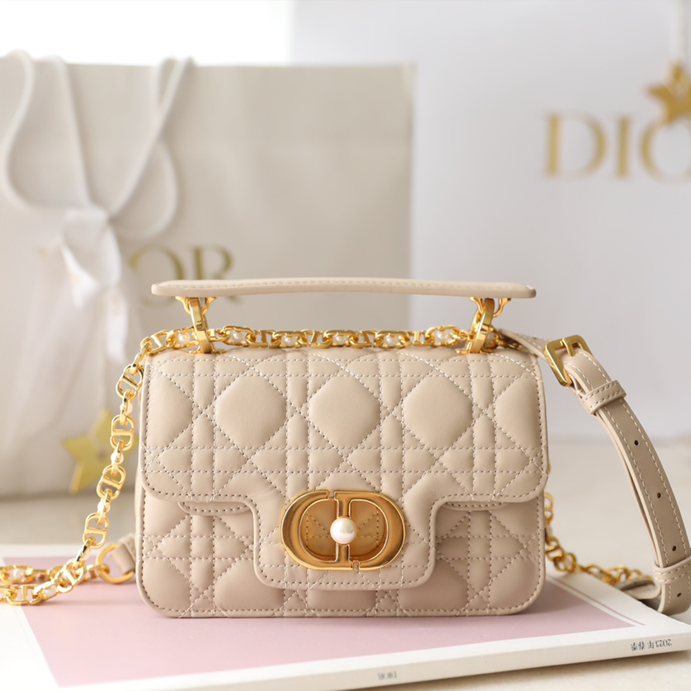 디올 졸리 탑 핸들 백 토트백 미니 살구