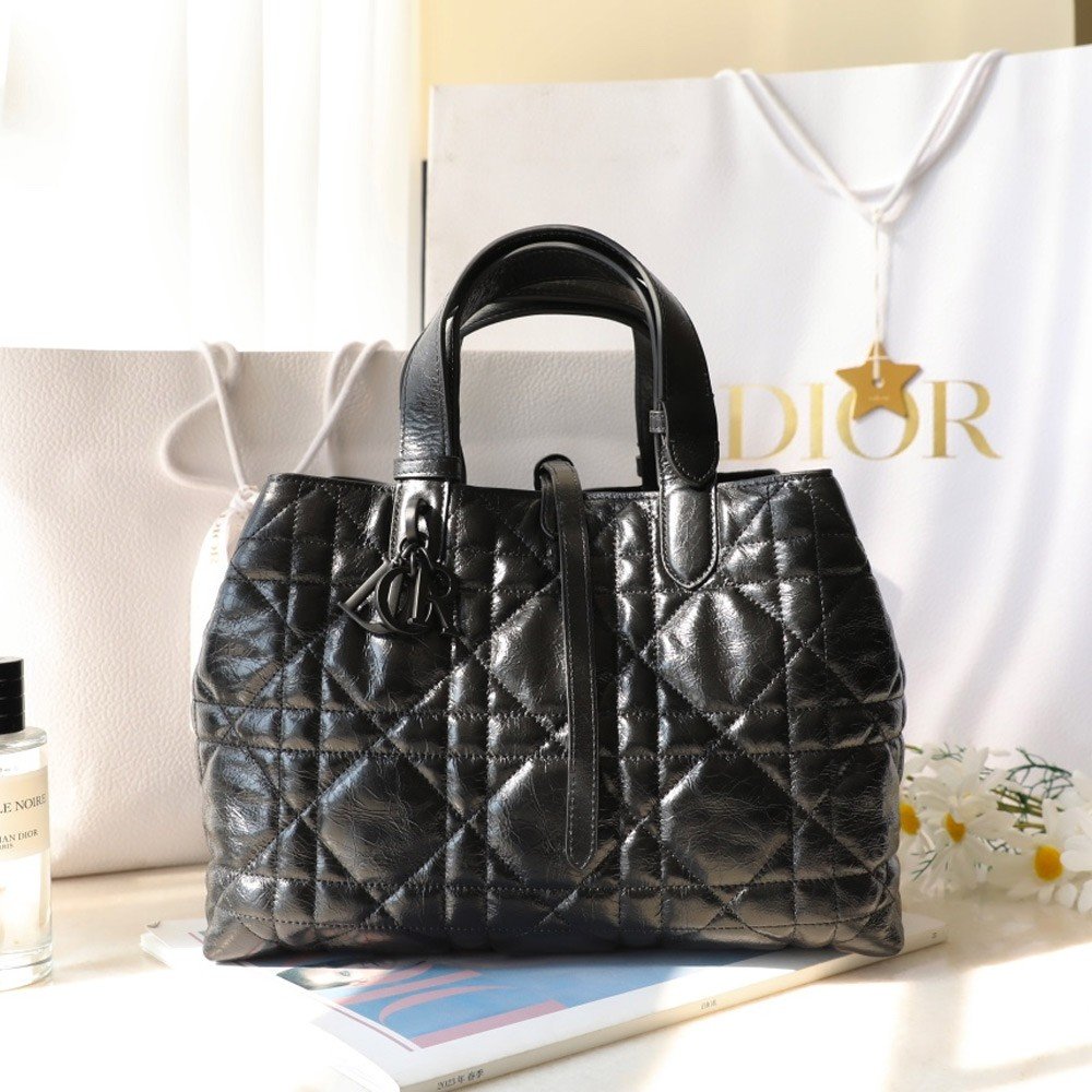 디올 뚜주흐 미디엄 블랙 매크로 까나쥬