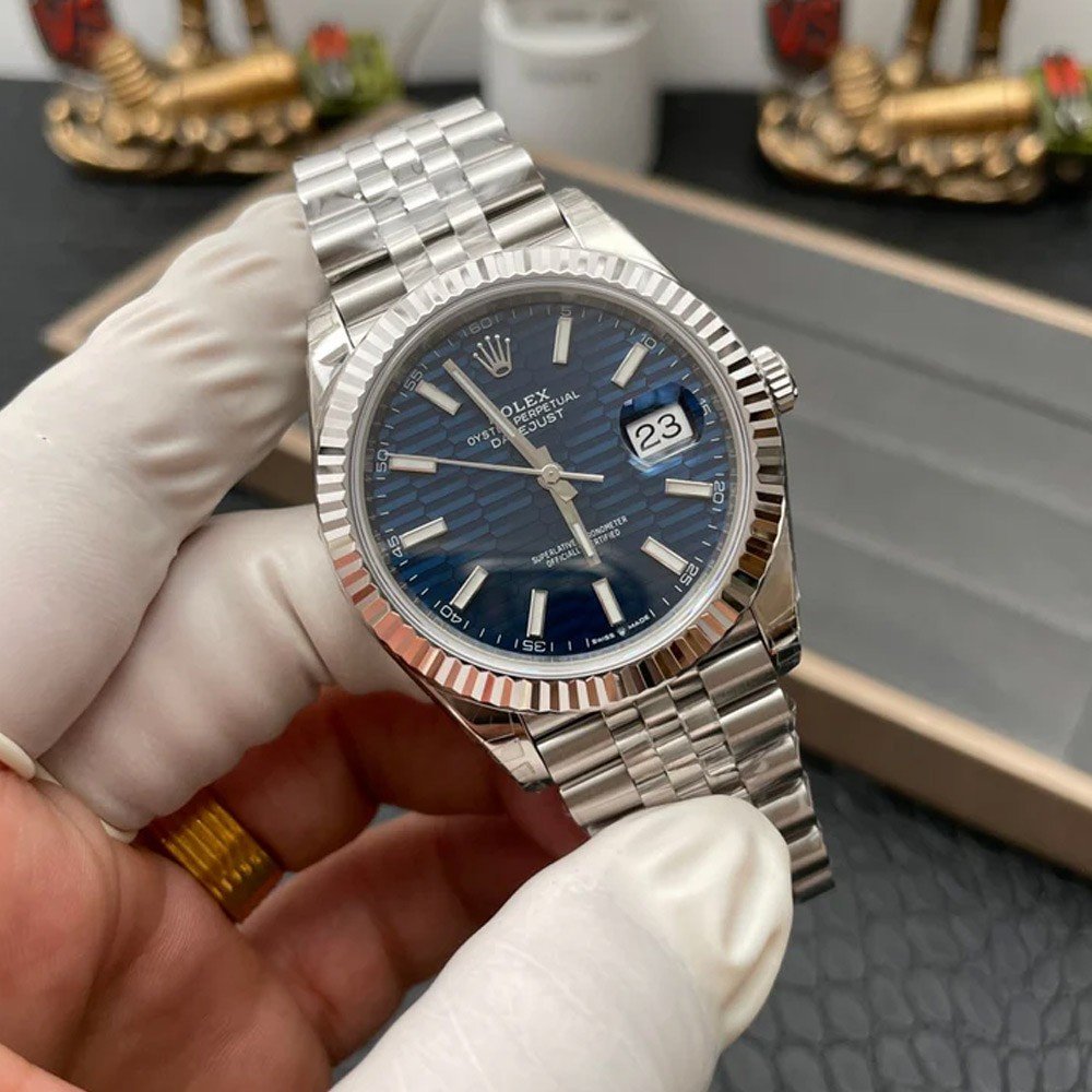 롤렉스 데이저스트 청판 텍스처 다이얼 바인덱스 SS 쥬빌레 41mm 126334