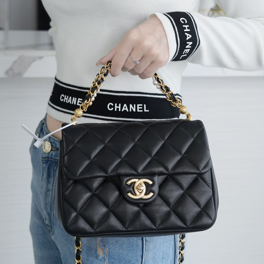 팬더샵 샤넬 클래식 더블 체인 숄더백 금장