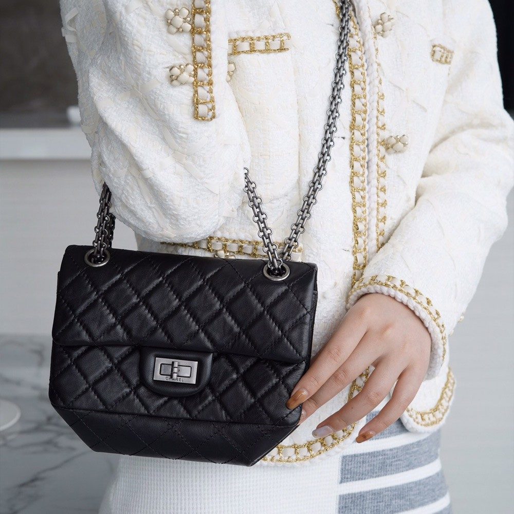 팬더샵 샤넬 2.55 플랩백 스몰 빈티지 실버 A37586