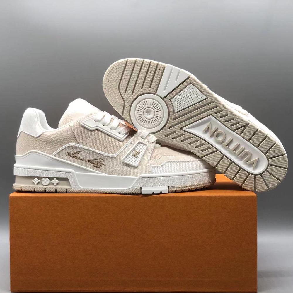 루이비통 LV 트레이너 스니커즈 베이지