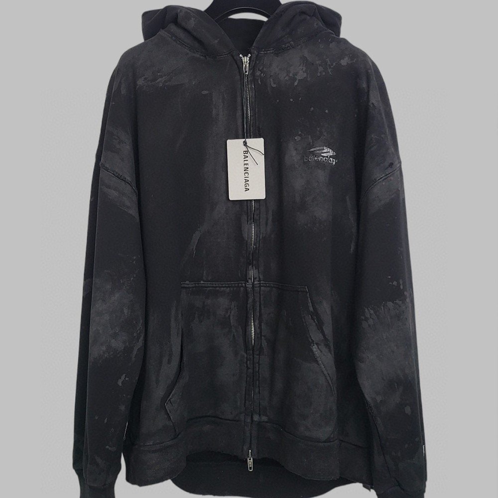 발렌시아가 24SS 스포츠 로고 디스 후드 집업