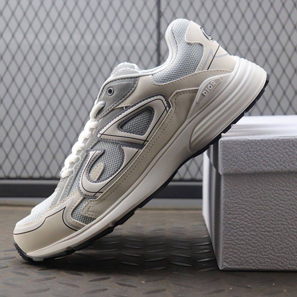 디올 B30 스니커즈 크림 메시 & 테크니컬 패브릭 3SN279ZMA_H161