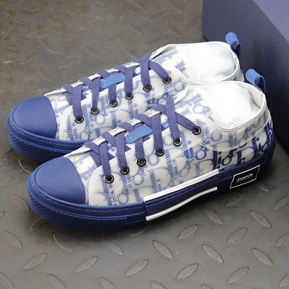 디올 b23 한정판 오블리크 로우 스니커즈 네이비