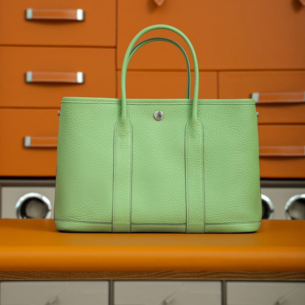 에르메스 올수공 가든 파티 30 백 그린 앱송 & 팔라듐 하드웨어