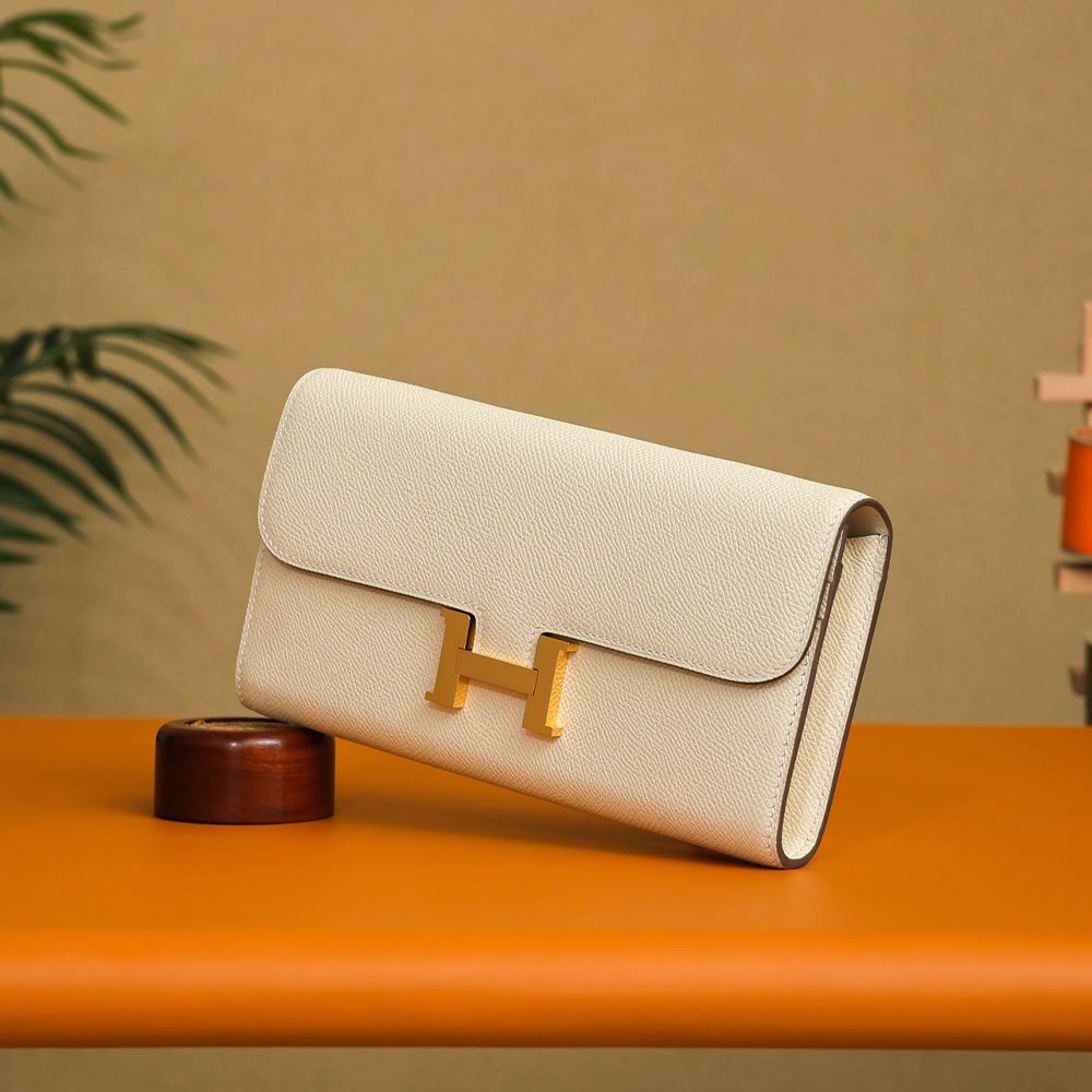 에르메스 올수공 콘스탄스 롱 투 고 지갑 앱송 & 골드 하드웨어 크레