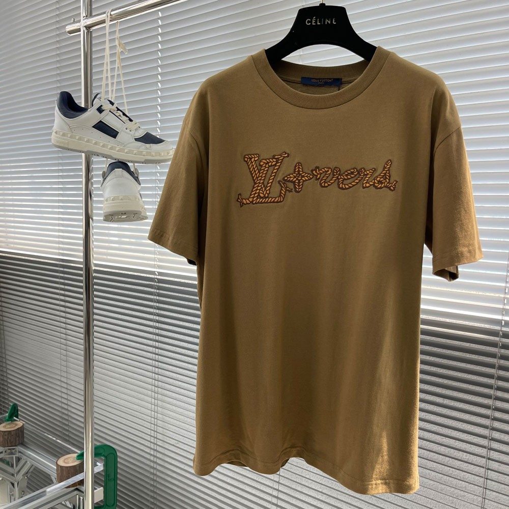 루이비통 엠브로이더드 시그니처 코튼 티셔츠