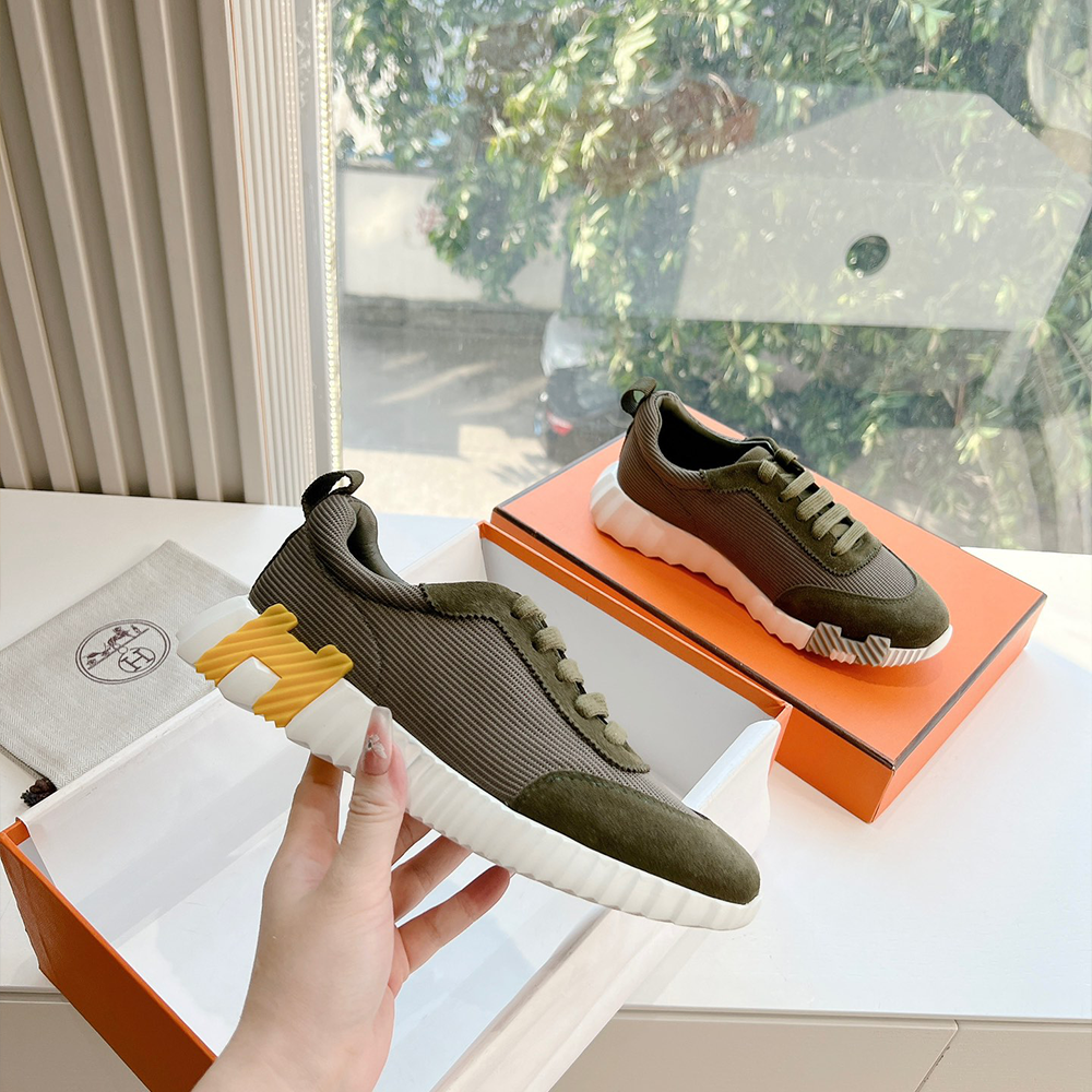 에르메스 바운싱 스니커즈 브라운 옐로우