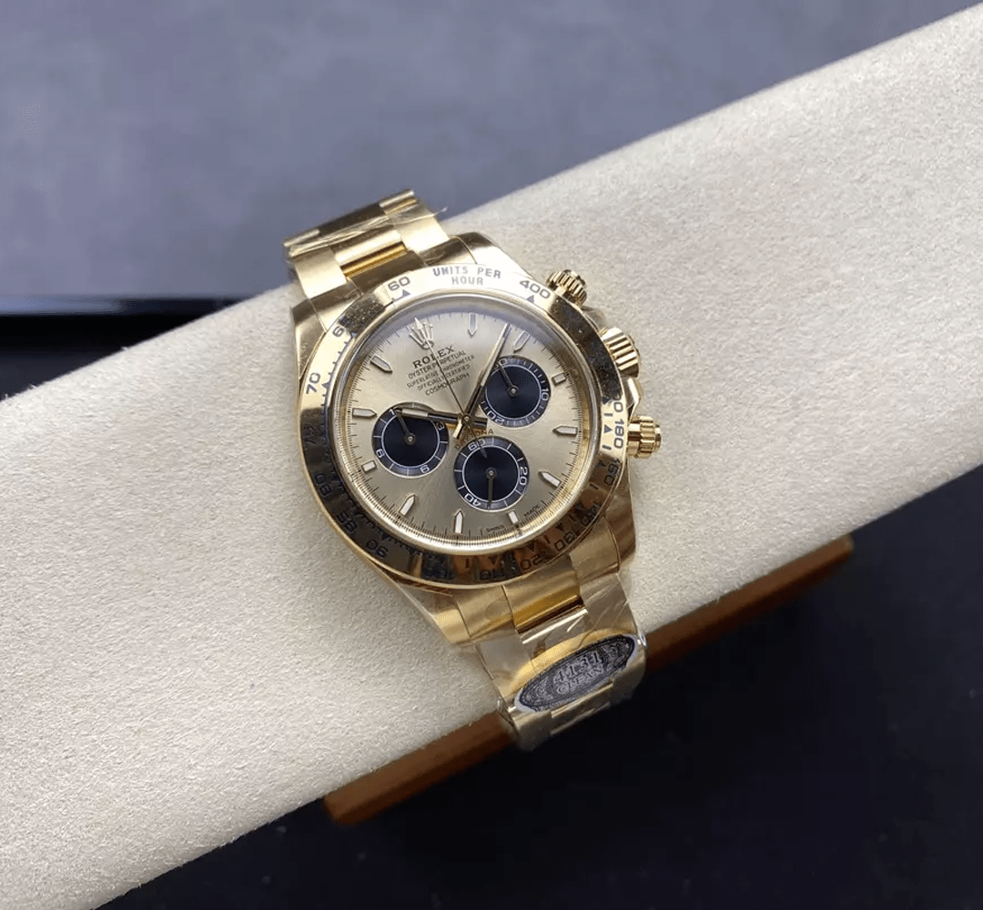 롤렉스 데이토나 크로노그래프 골드 다이얼 바인덱스 YG 금통 40mm 126508