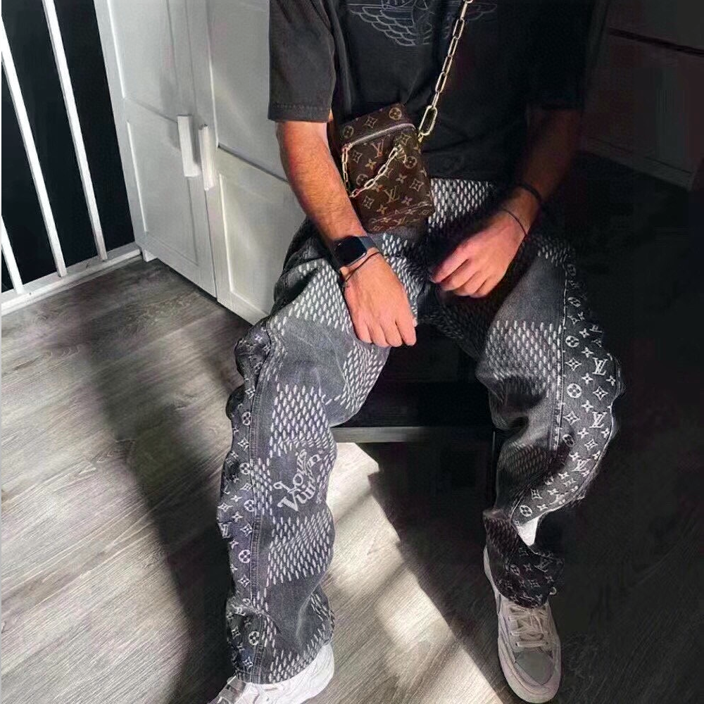 루이비통 X NIGO 다미에 흑청 팬츠