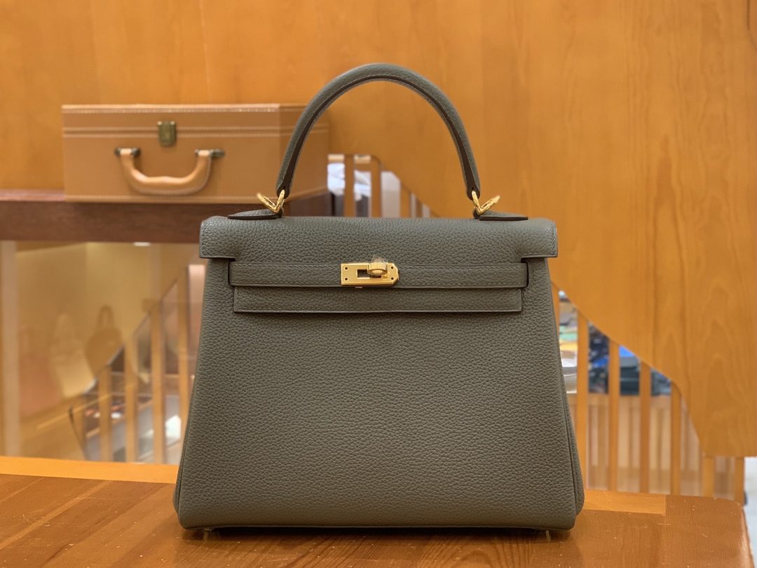 올수공 에르메스 켈리 25 토고 세이지 그린 실버 버클