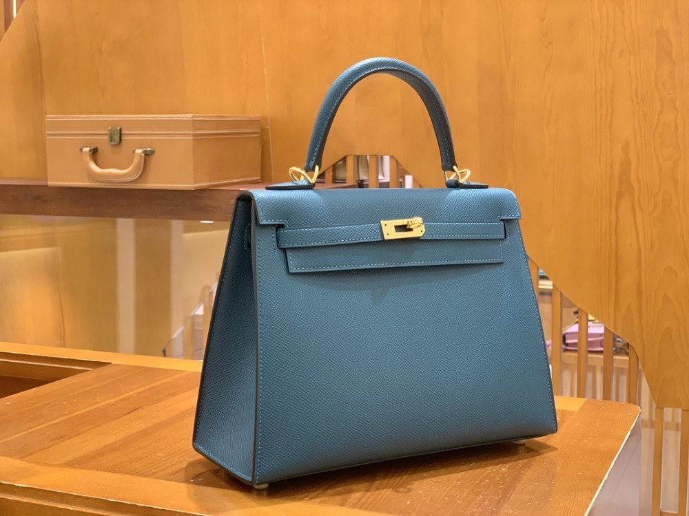 올수공 에르메스 켈리 25 엡송 이즈미르 블루 골드 버클