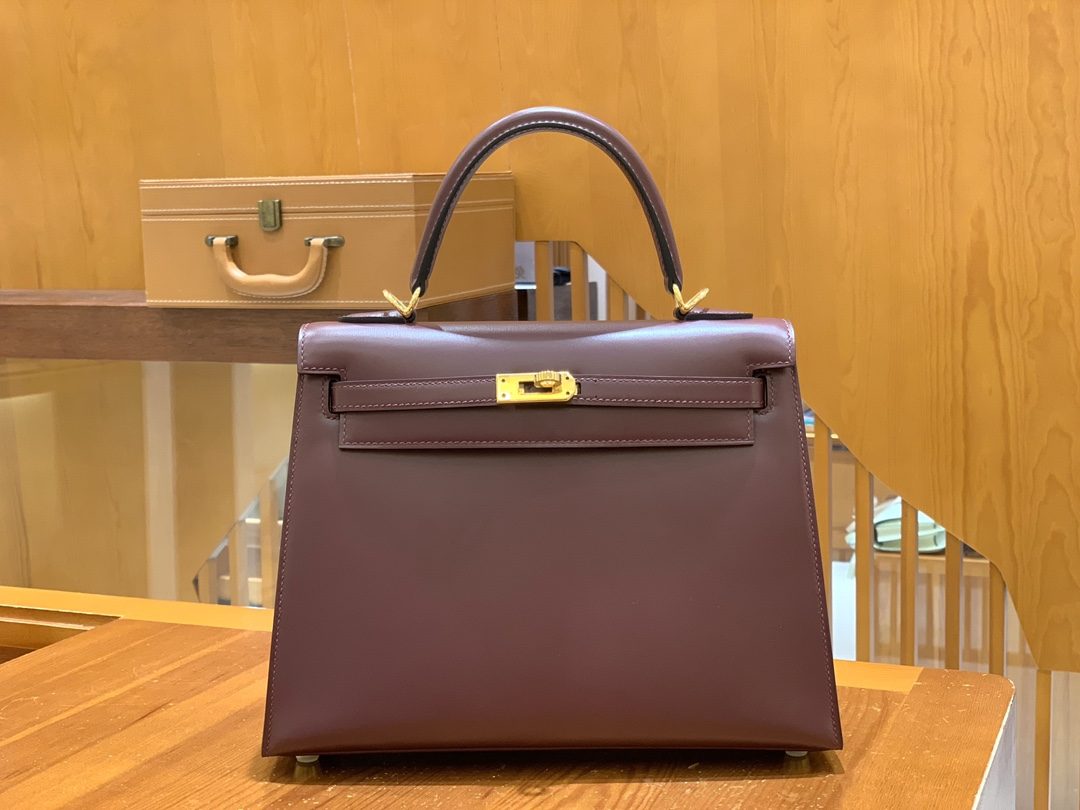 올수공 에르메스 켈리 25 엡송 와인 레드 골드 버클