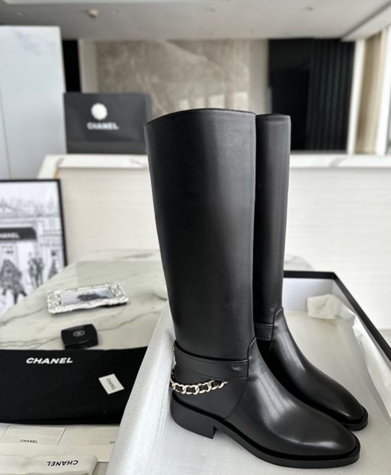 샤넬 cc로고 하이 부츠