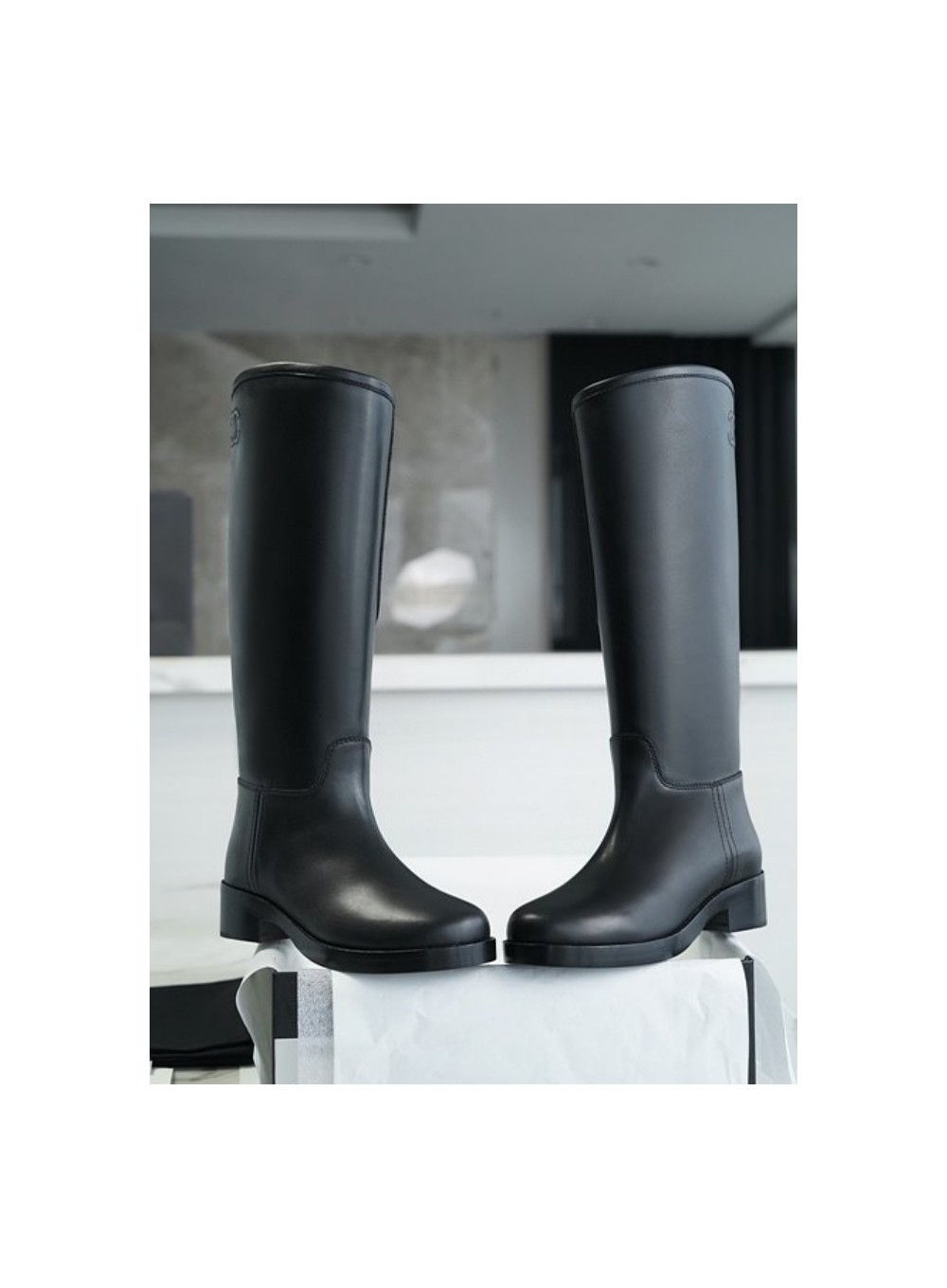 샤넬 cc로고 하이 부츠