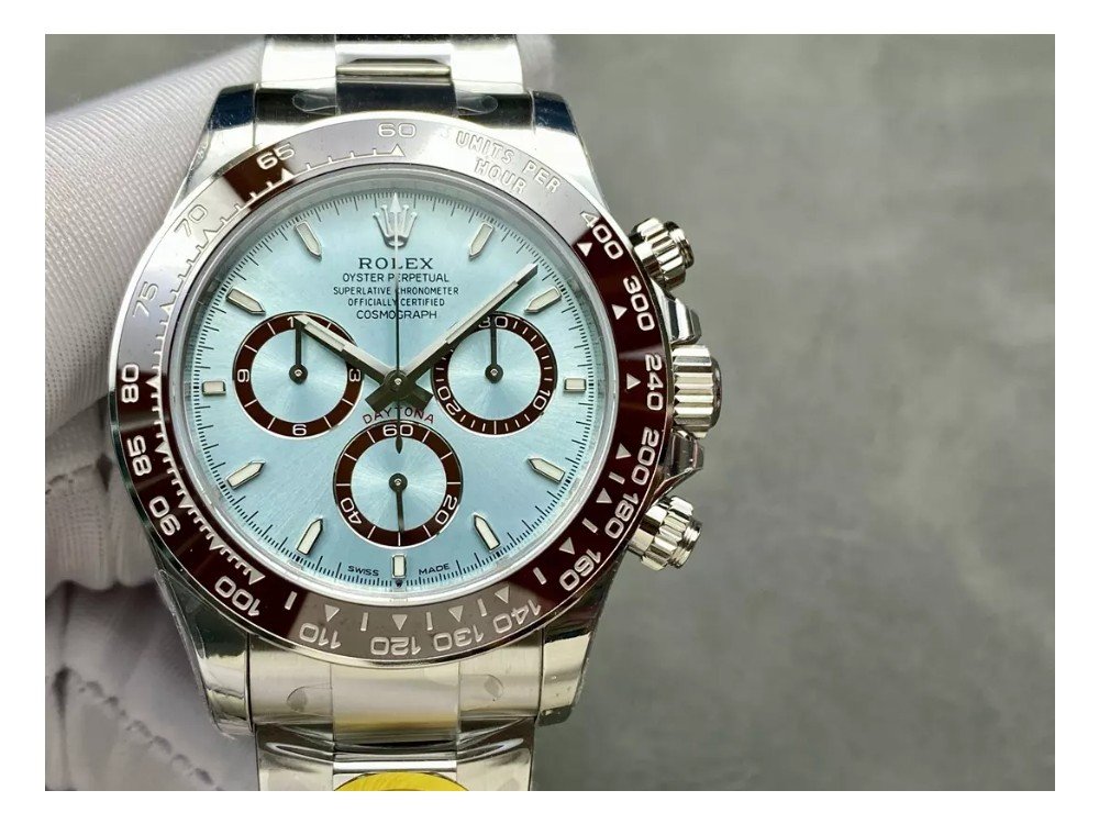 롤렉스 데이토나 크로노그래프 아이스블루 다이얼 바인덱스 40mm (V3 텅스텐 헤비버전) 126506