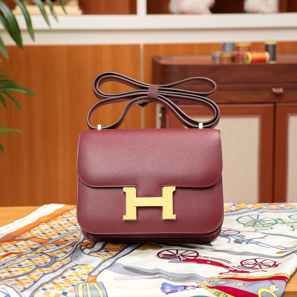 올수공 에르메스 콘스탄스 18 버건디 앱송 골드 버클