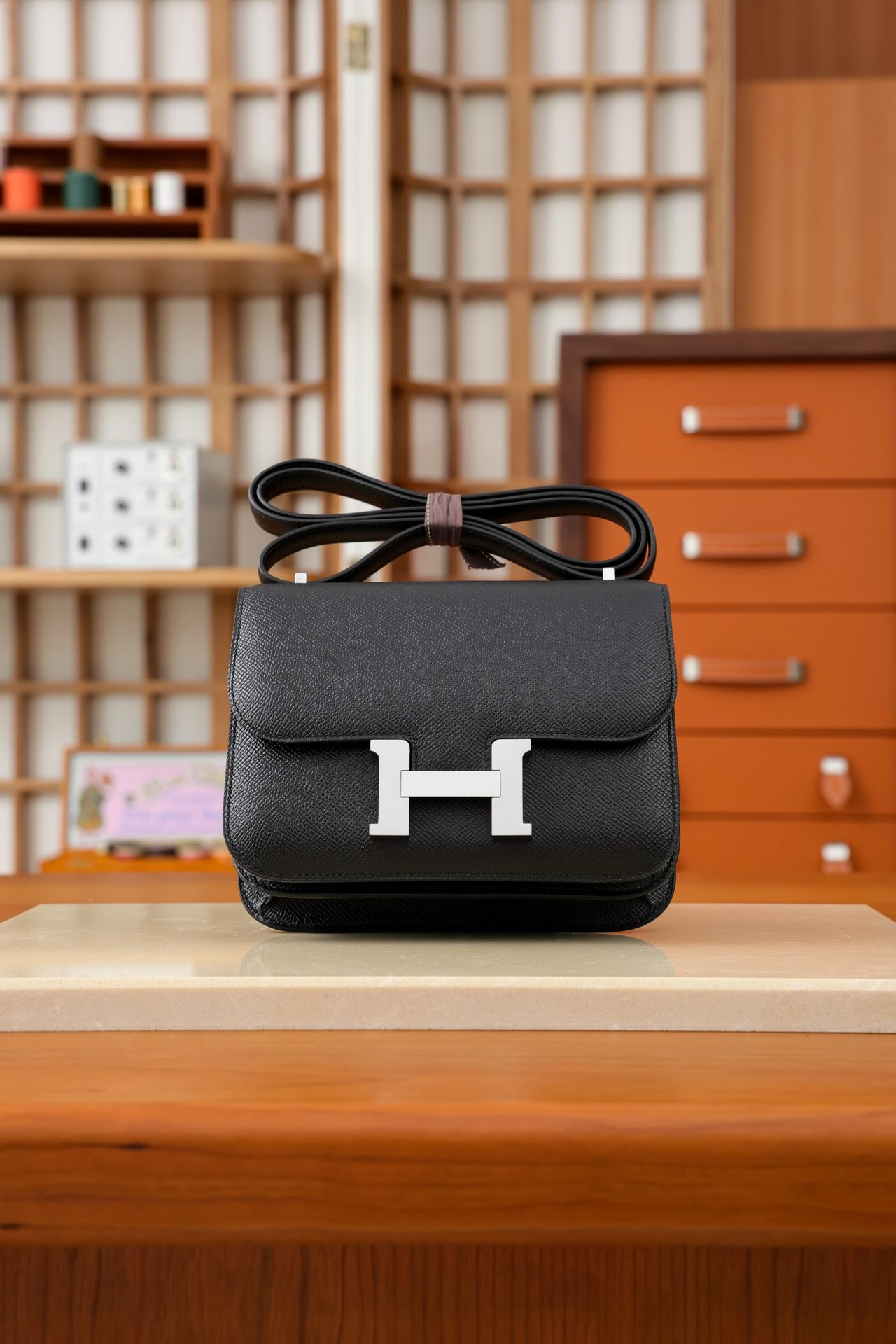 올수공 에르메스 콘스탄스 18 블랙 앱송 팔라듐 버클