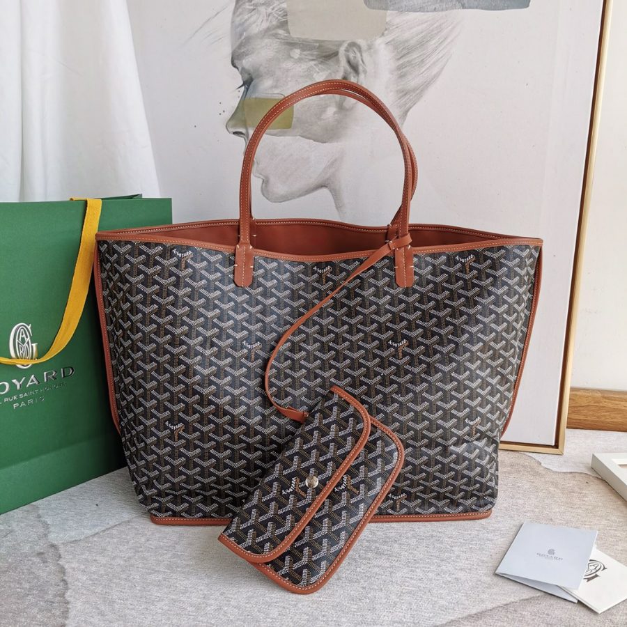 고야드 생루이 토트백 GM 블랙텐